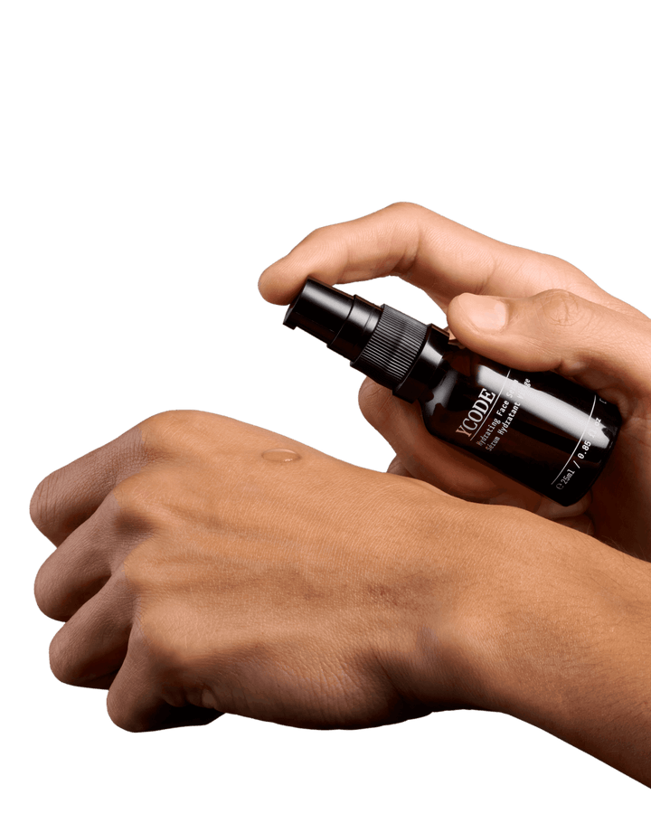 YCODE Hydrating Face Serum being applied